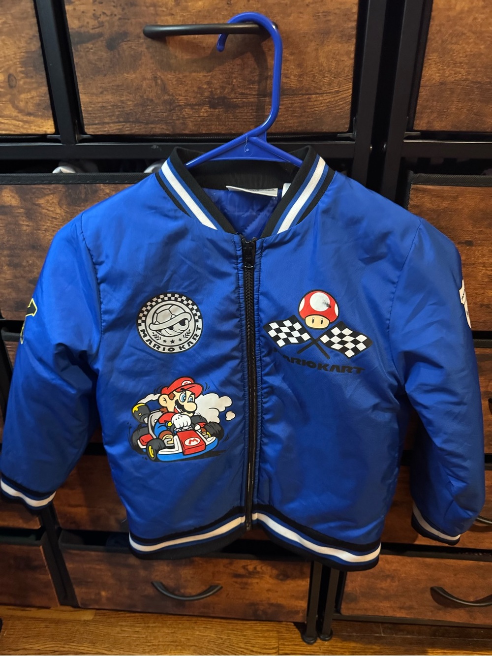 Kids Mario Kart Blue Bomber Jacket - Brand: